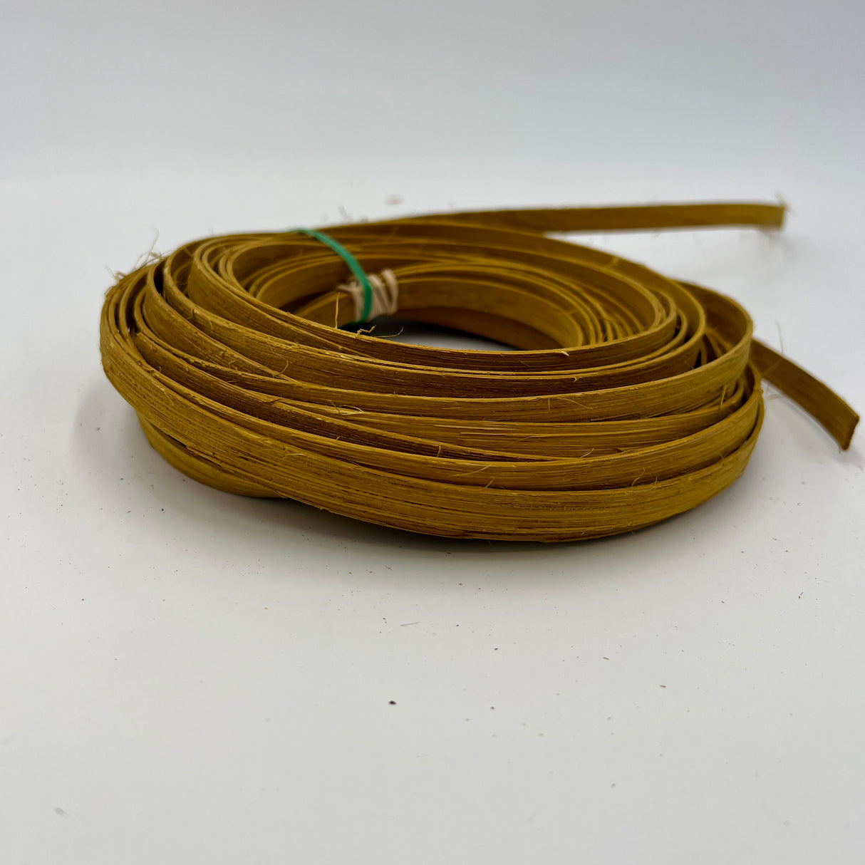 Mustard - 3/8" Flat - Dyed Reed (1/4 lb coil)