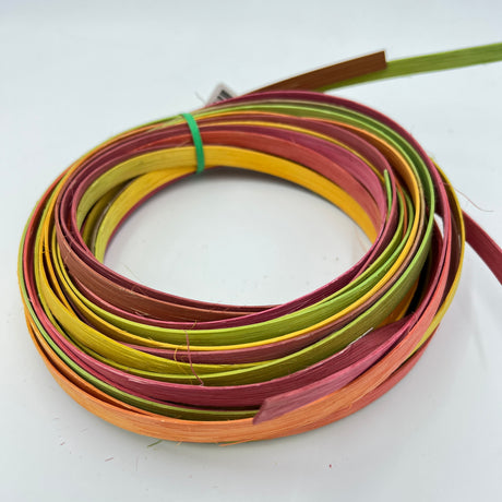 Spring Fever - 3/8" Flat - Variegated/Space Dyed Dyed Reed (1/4 lb coil)