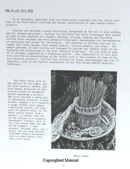 Pine Needle Raffia Basketry