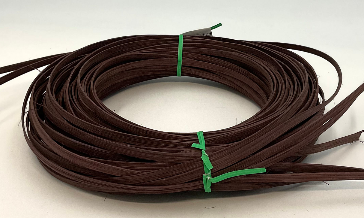Chocolate - 1/4" Flat - Dyed Reed (1/4 lb coil)