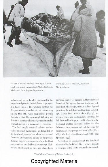 Baleen Basketry of the North Alaskan Eskimo