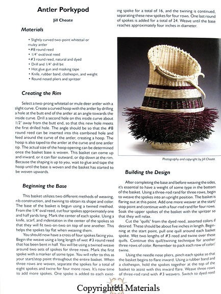 Antler Art For Baskets and Gourds