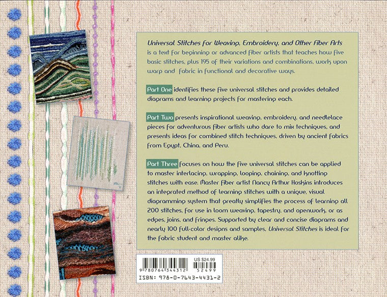 Universal Stitches for Weaving, Embroidery and other Fiber Arts
