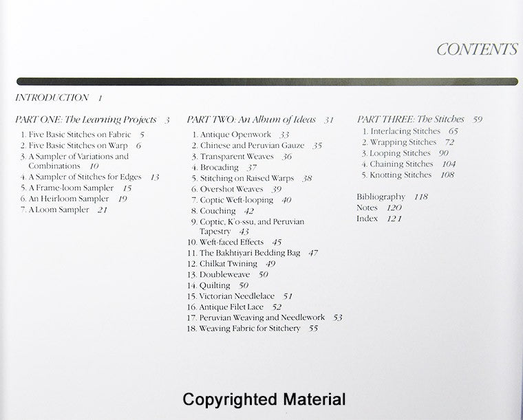 Universal Stitches for Weaving, Embroidery and other Fiber Arts