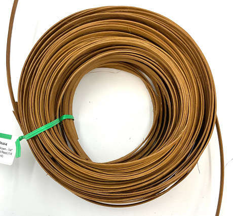 Golden Brown - 1/4" Flat - Dyed Reed (1/4 lb coil)