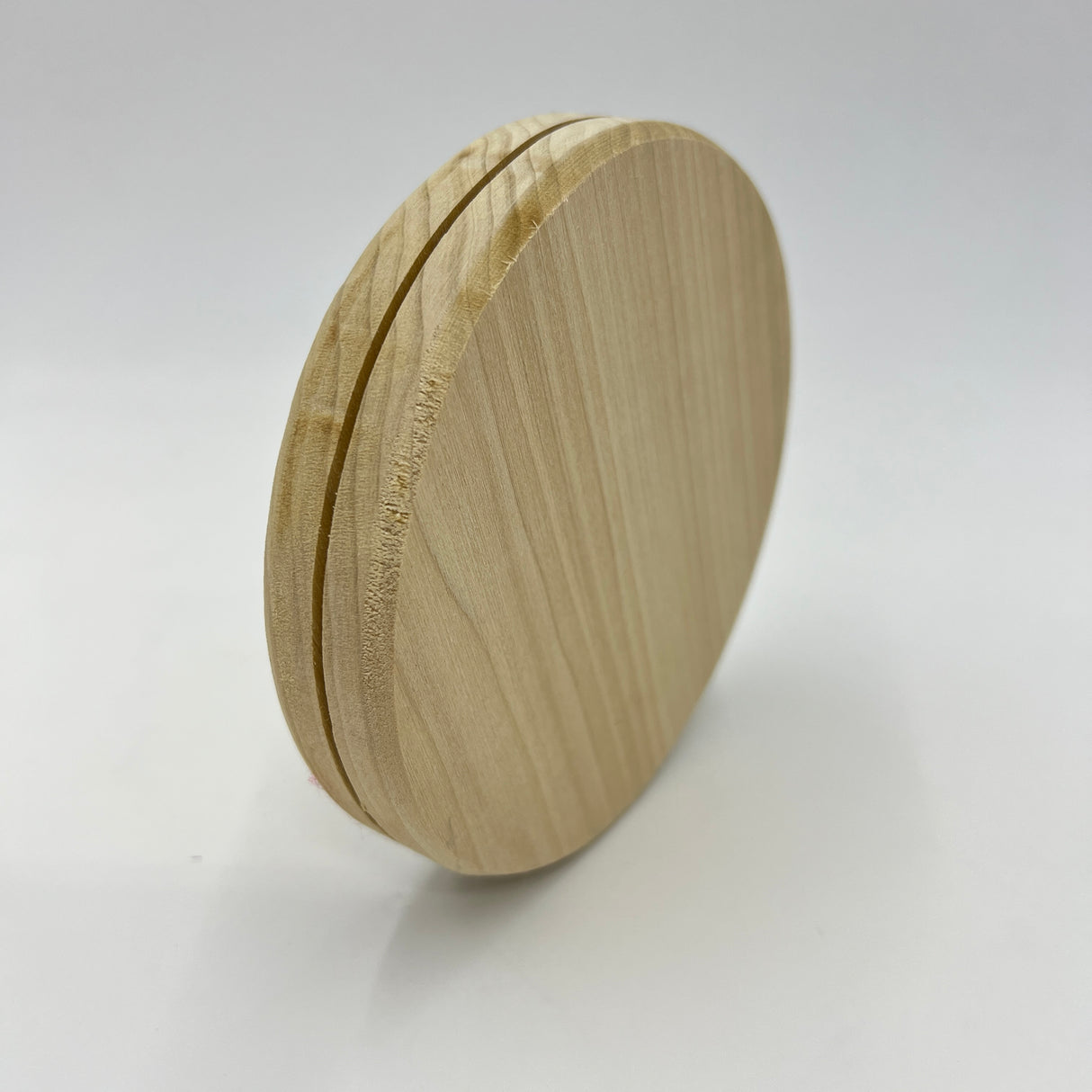 5" Round Slotted Hardwood Base