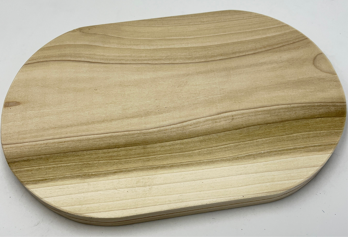 8" x 12" Oblong Slotted Hardwood Base