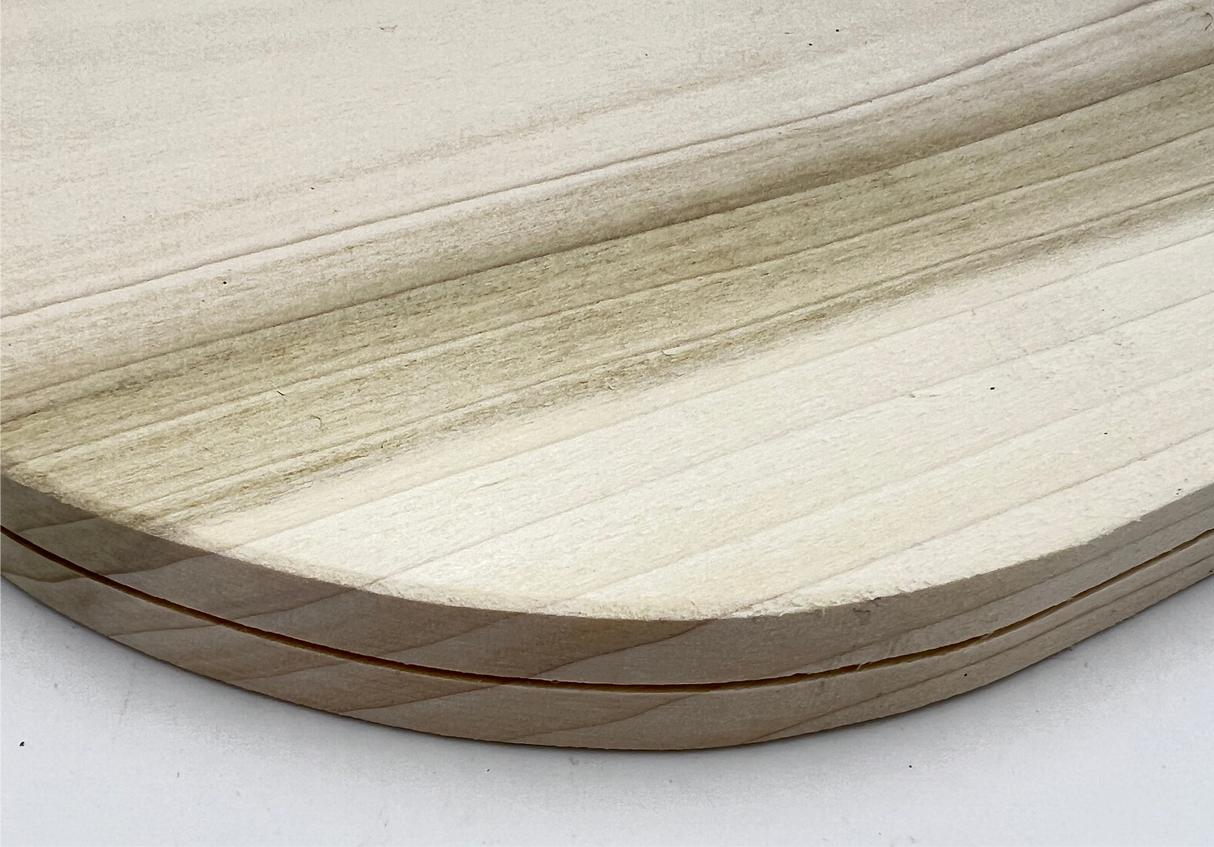 8" x 12" Oblong Slotted Hardwood Base