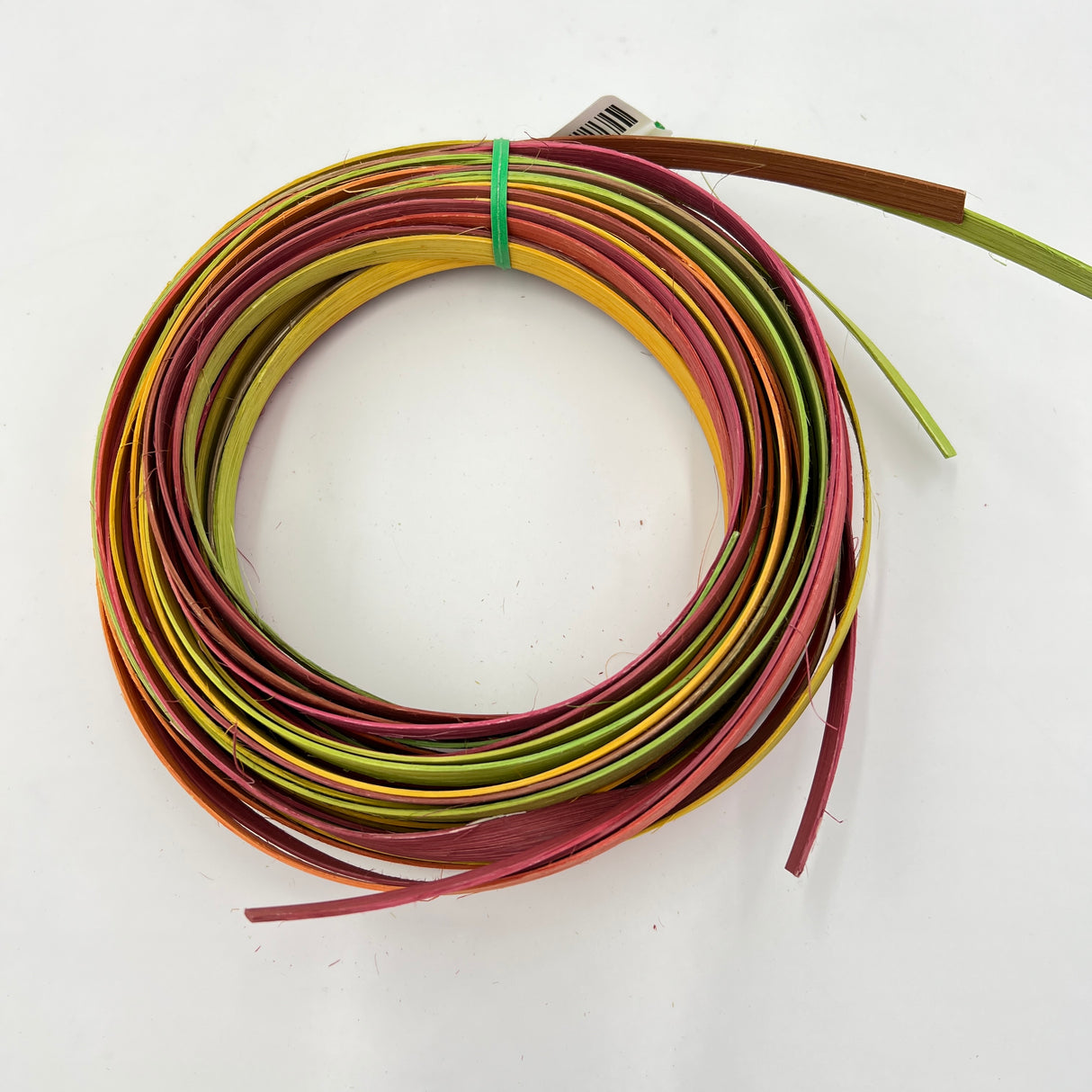 Spring Fever - 3/8" Flat - Variegated/Space Dyed Dyed Reed (1/4 lb coil)