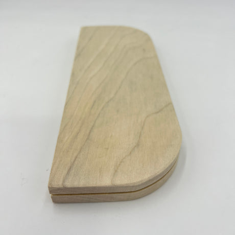 3.5" x 10" Half Oblong Slotted Hardwood Base