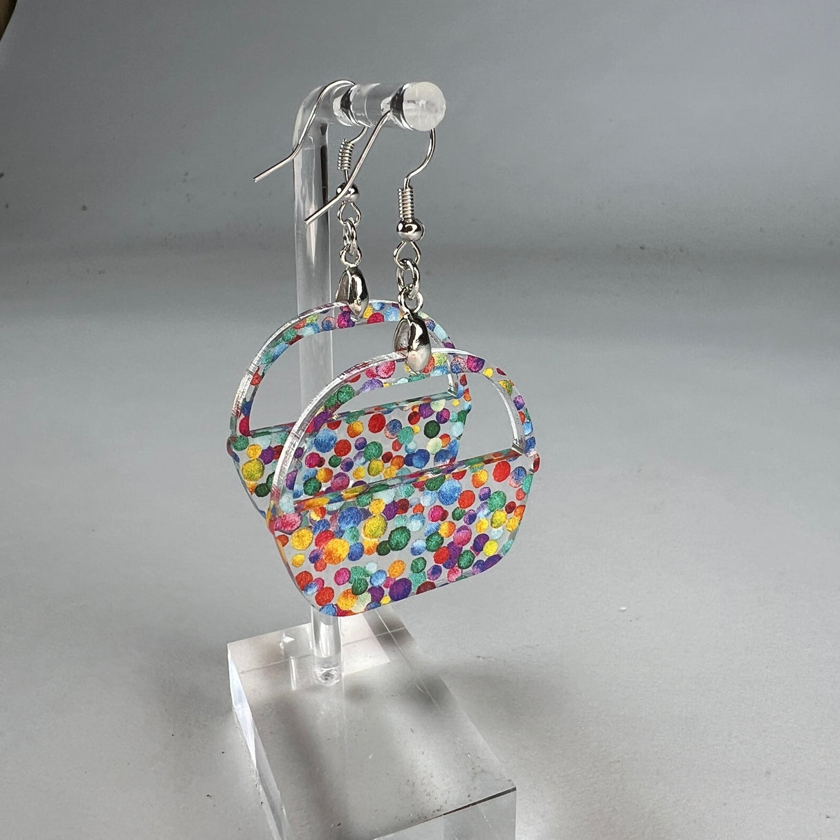 Confetti Toss Basket Earrings
