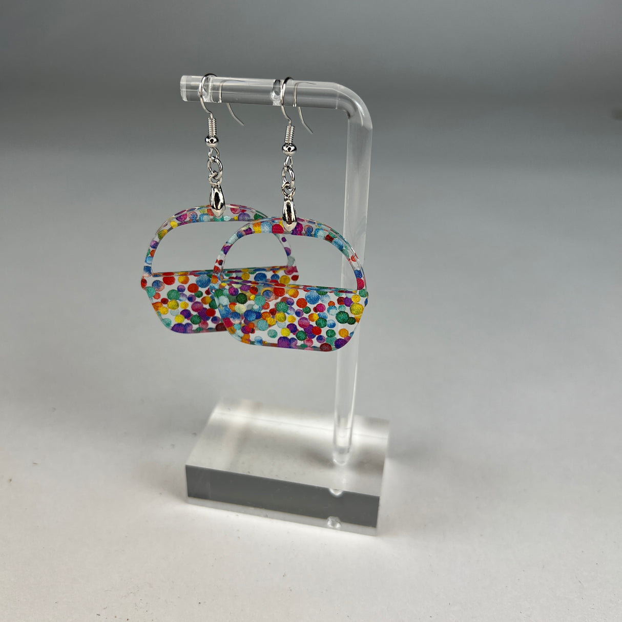 Confetti Toss Basket Earrings
