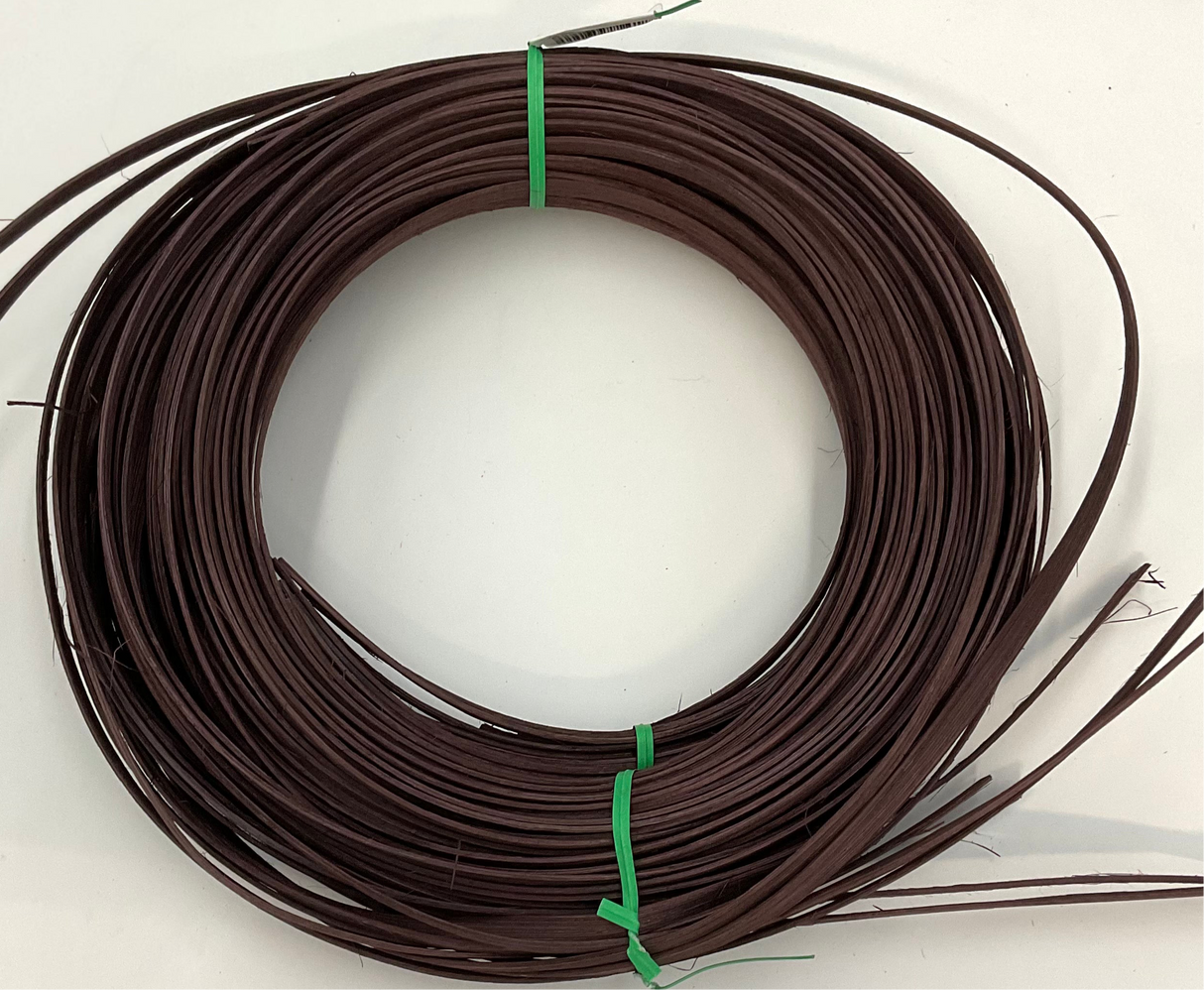 Chocolate - 1/4" Flat - Dyed Reed (1/4 lb coil)