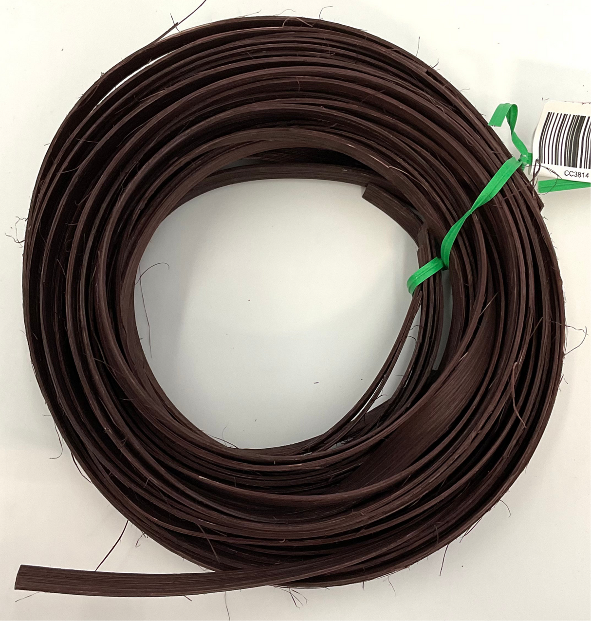 Chocolate - 3/8" Flat - Dyed Reed (1/4 lb coil)