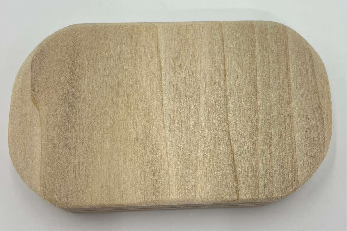 3" x 5" Oblong Slotted Hardwood Base