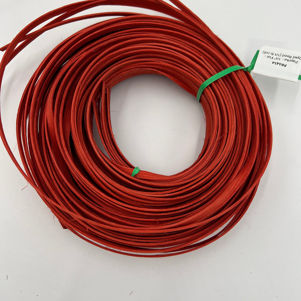 Paprika - 1/4" Flat - Dyed Reed (1/4 lb coil)
