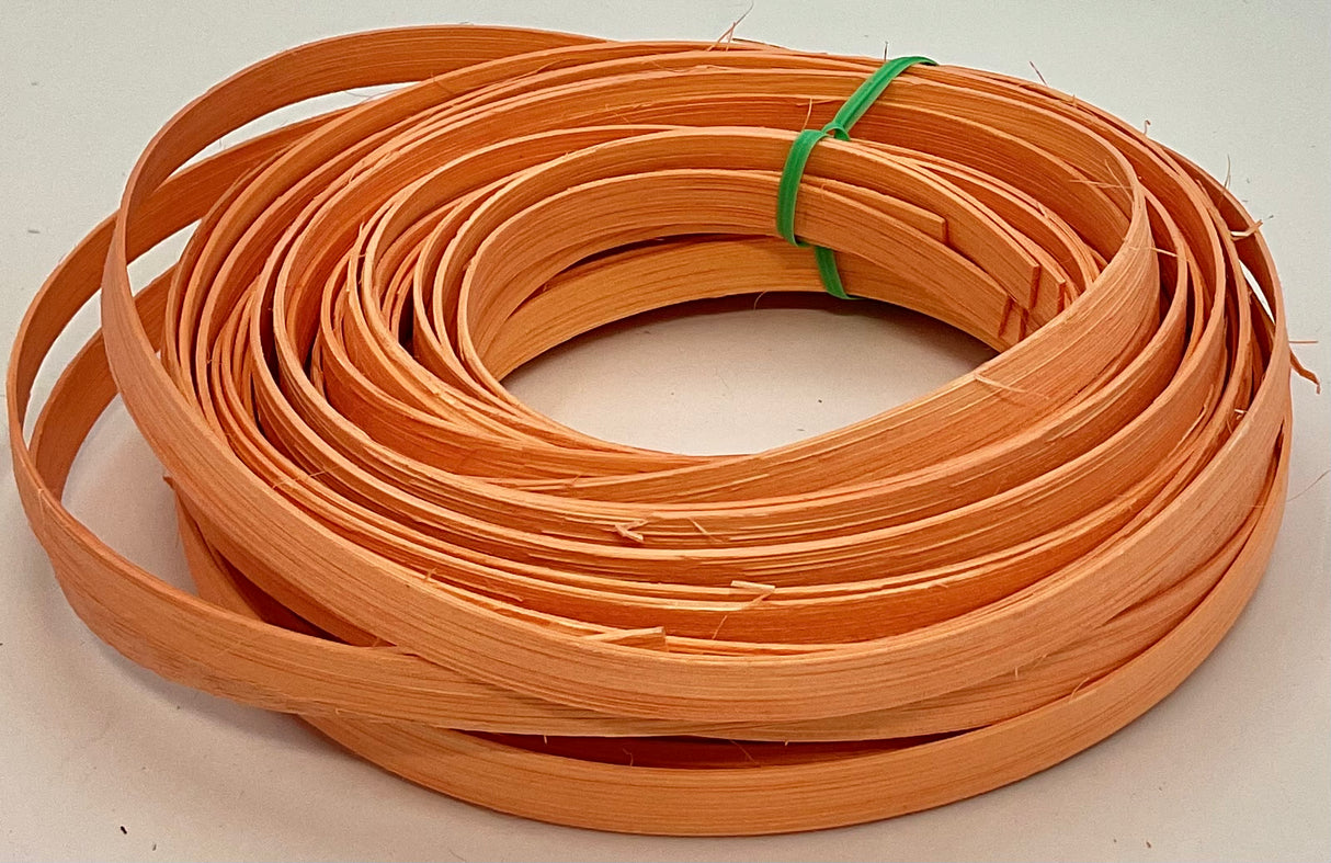 Georgia Peach - 3/8" Flat - Dyed Reed (1/4 lb coil)