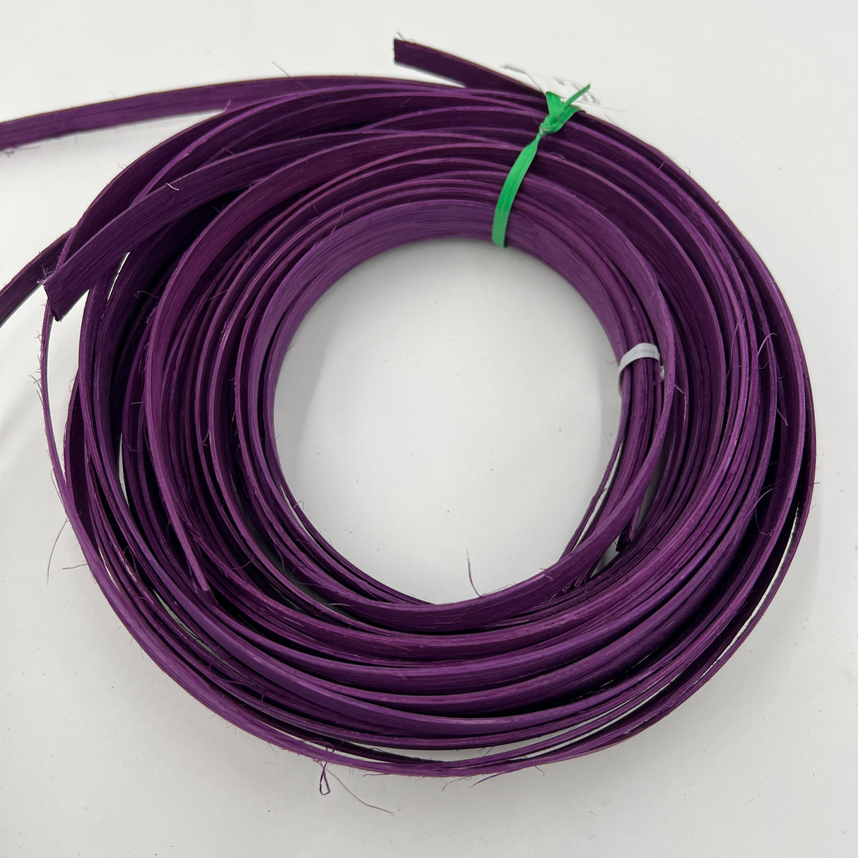 Aubergine - 3/8" Flat - Dyed Reed (1/4 lb coil)