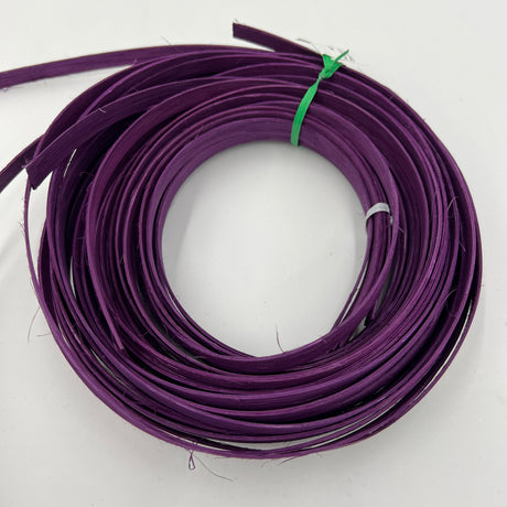 Aubergine - 3/8" Flat - Dyed Reed (1/4 lb coil)