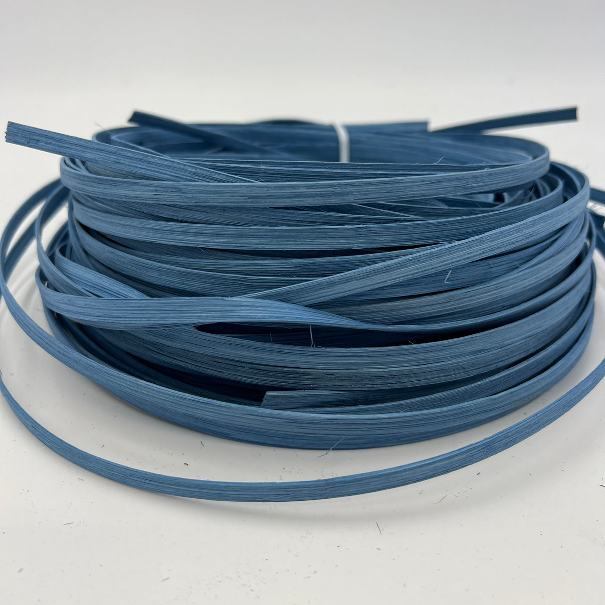 Sky Blue - 1/4" Flat - Dyed Reed (1/4 lb coil)