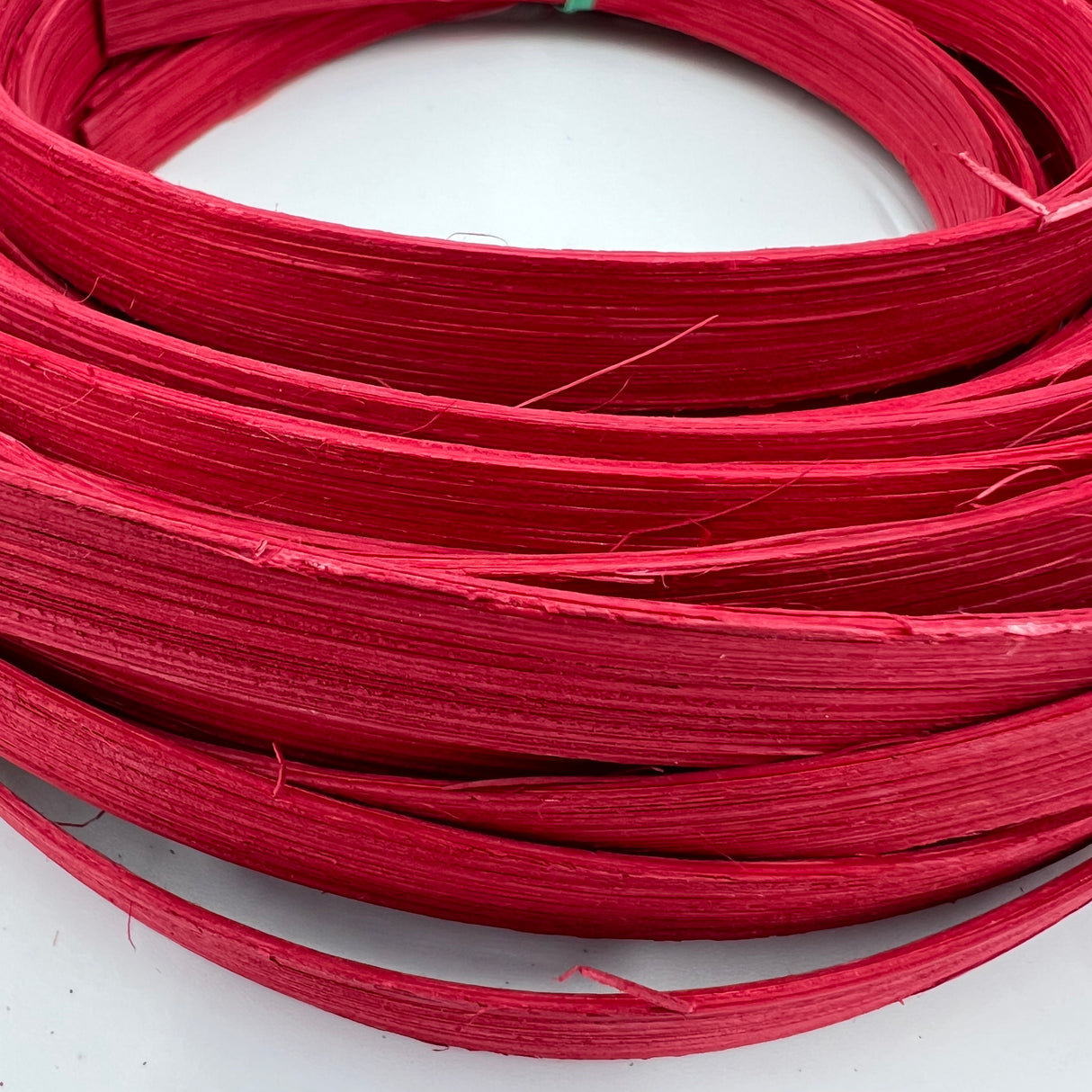 Christmas Red - 1/2" Flat - Dyed Reed (1/4 lb coil)