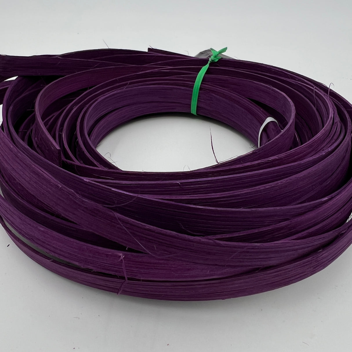 Aubergine - 3/8" Flat - Dyed Reed (1/4 lb coil)