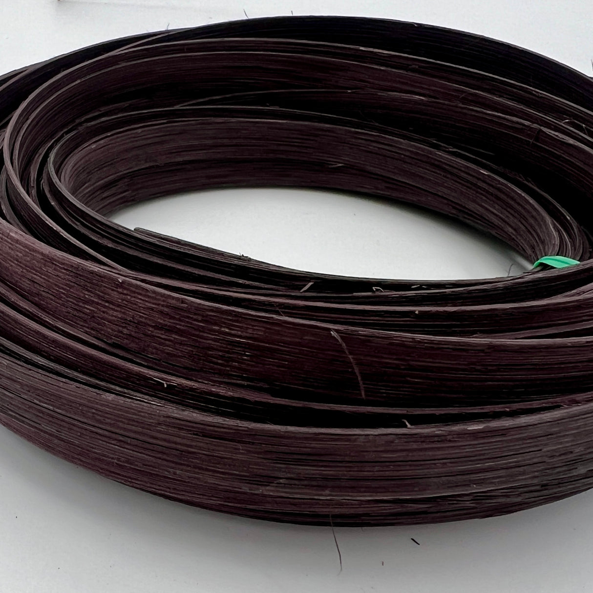 Dark Brown - 3/8" Flat - Dyed Reed (1/4 lb coil)