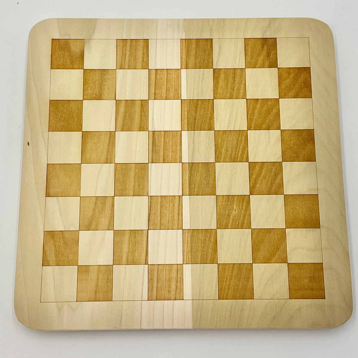 10.5" Checkboard Hardwood Lid with Lip