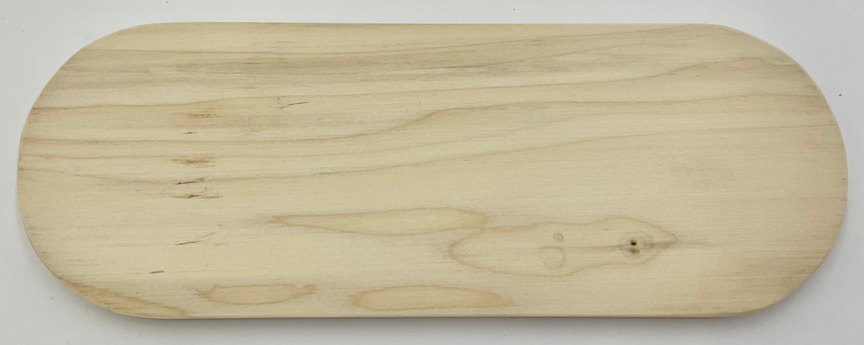 5" x 14" Oblong Slotted Hardwood Base