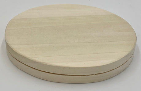 6" Round Slotted Hardwood Base
