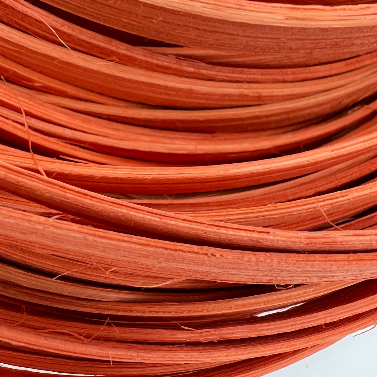 Peach - 1/4" Flat - Dyed Reed (1/4 lb coil)