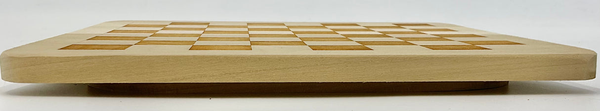 10.5" Checkboard Hardwood Lid with Lip