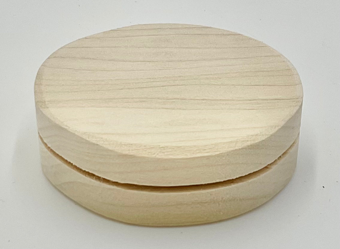 2.5" Round Slotted Hardwood Base