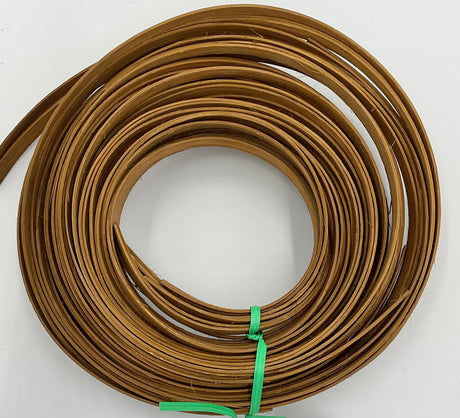 Golden Brown - 3/8" Flat - Dyed Reed (1/4 lb coil)