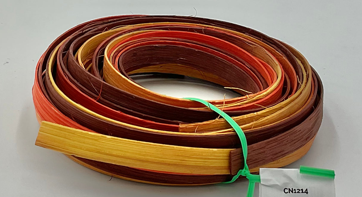 Cornucopia - 1/2" Flat - Variegated/Space Dyed Dyed Reed (1/4 lb coil)