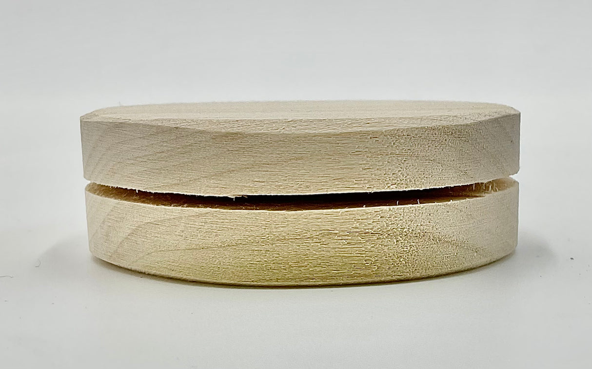 2.5" Round Slotted Hardwood Base