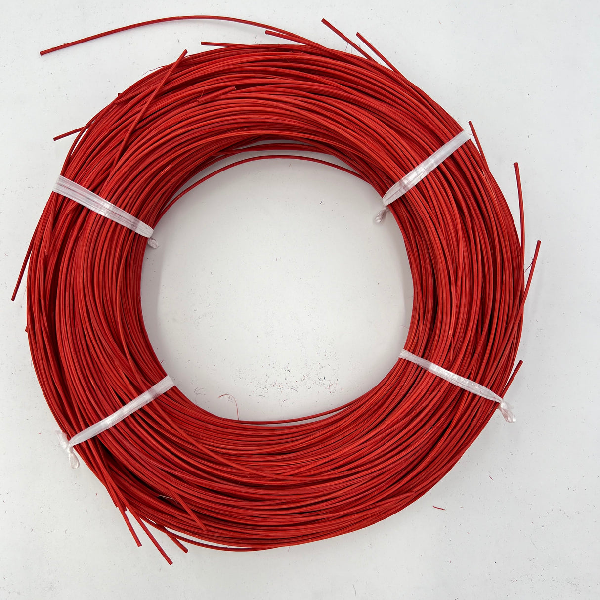 Tomato Red - #2 Round - Dyed Reed (1/2 lb coil)