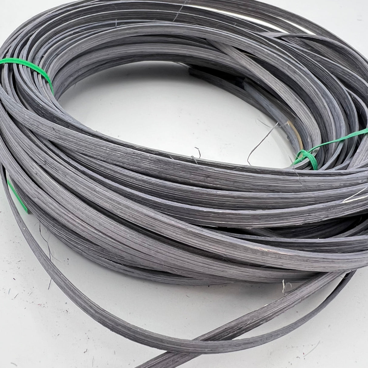 Pearl Gray - 1/4" Flat - Dyed Reed (1/4 lb coil)