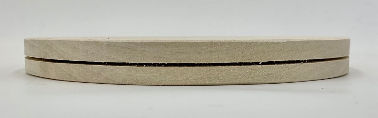 8" Round Slotted Hardwood Base