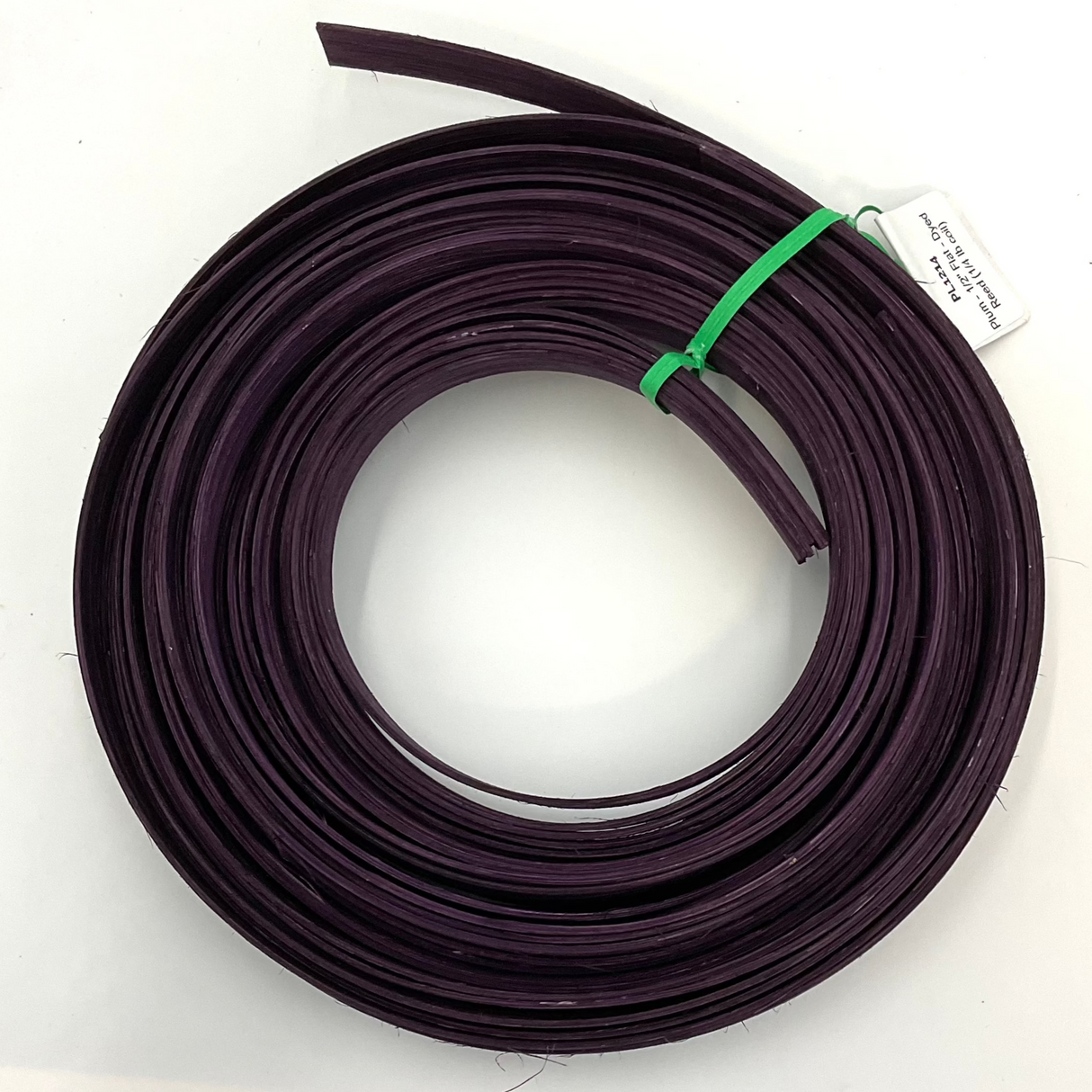 Plum - 1/2" Flat - Dyed Reed (1/4 lb coil)