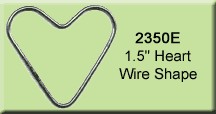 1.5 inch Heart Wire Shape