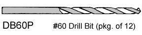 No. 60 Drill Bits - pkg. of 12 - Supply is limited