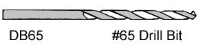 No. 65 Drill Bit - sold individually - Supply is limited