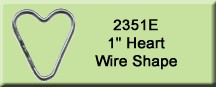 1 inch Heart Wire Shape