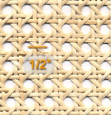 Fine Open 1/2" Mesh Cane Webbing 24" wide - Sold by the running foot