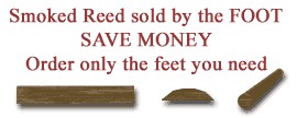 per foot - Smoked 11/64" Flat Reed - Sold by the foot - SUPPLY IS LIMITED