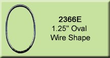 1.25 inch Oval Wire Shape