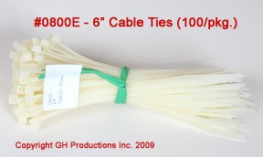 Cable Ties 6" length - pkg. of 100