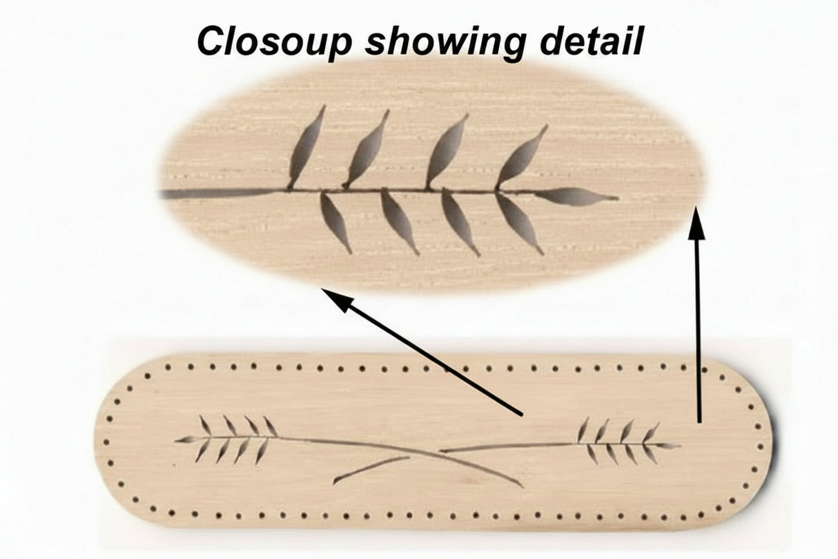 Pine Needle BASE 2 inch x 8 inch Wheat Design