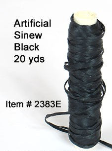 Artificial Sinew Black - 20 yard spool